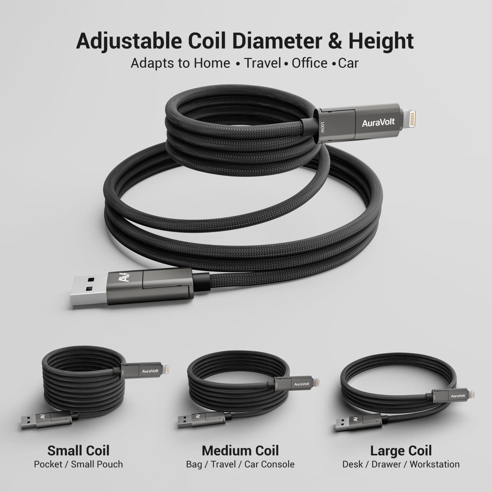 AuraVolt OmniMag 100 Pro adjustable coil size